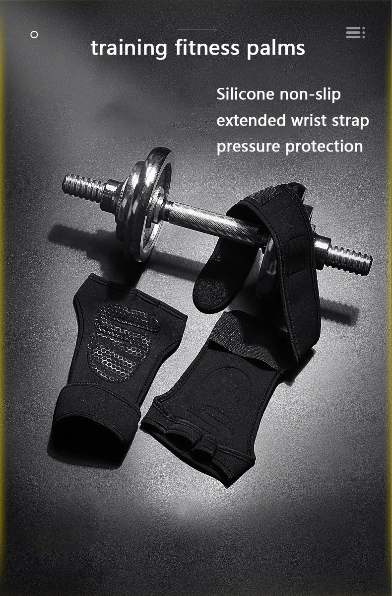 "Guantes de Gym con Soporte de Muñeca - Agarre Antideslizante y Máxima Protección"