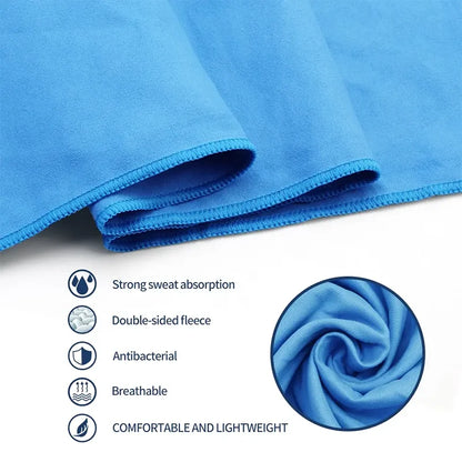 "Toalla Deportiva de Microfibra 40x80cm - Secado Rápido para Gym y Yoga"