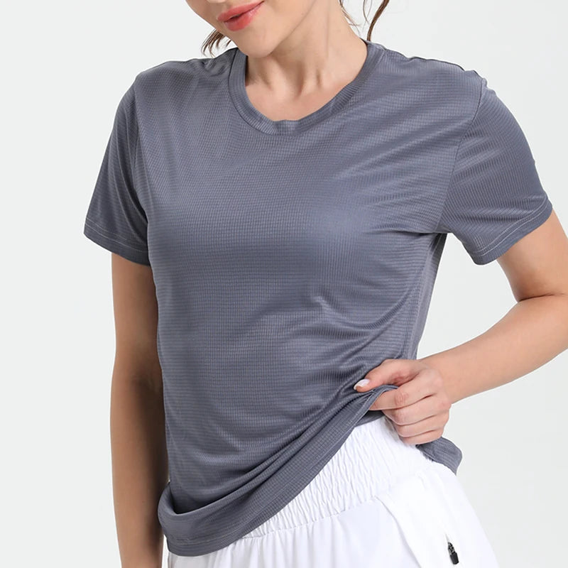 Camiseta Deportiva de Mujer para Gym - Manga Corta Transpirable | Yoga y Fitness