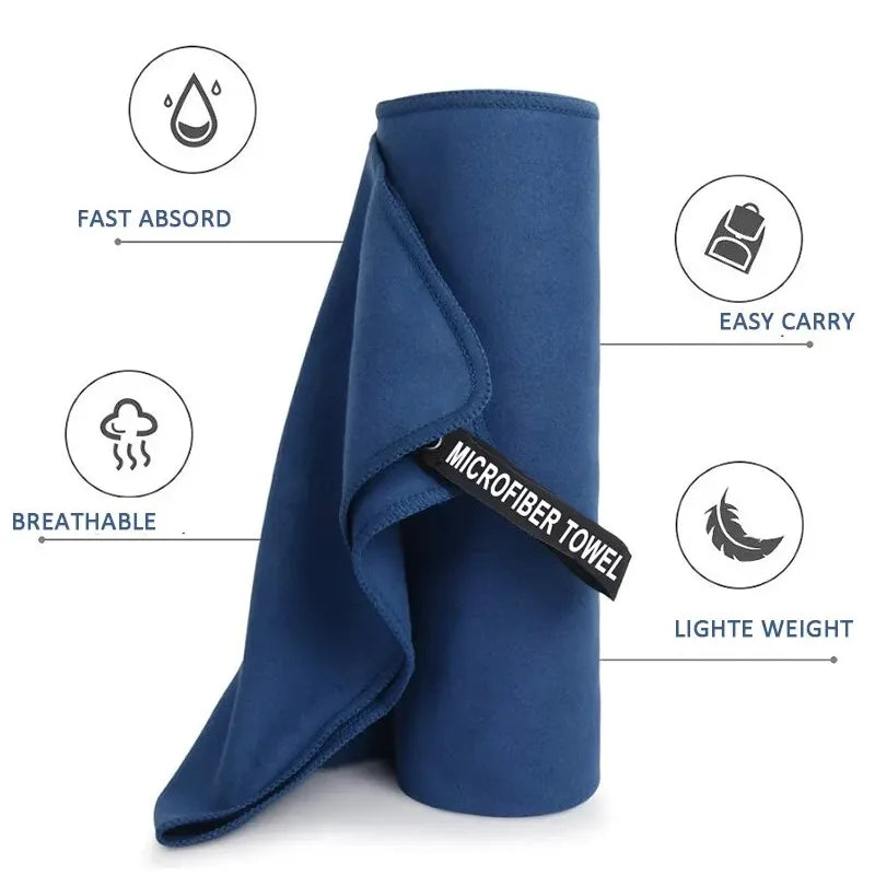 "Toalla Deportiva de Microfibra 40x80cm - Secado Rápido para Gym y Yoga"