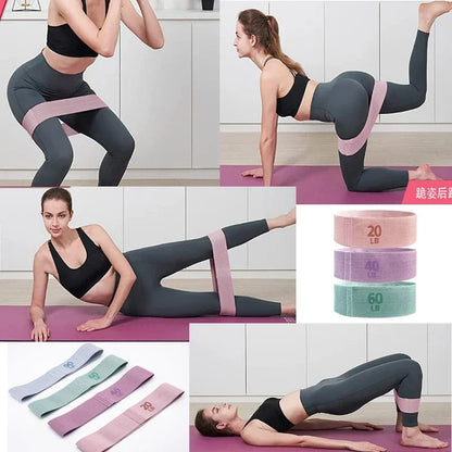 Set de Bandas de Resistencia para Yoga y Fitness - 3 Niveles de Intensidad