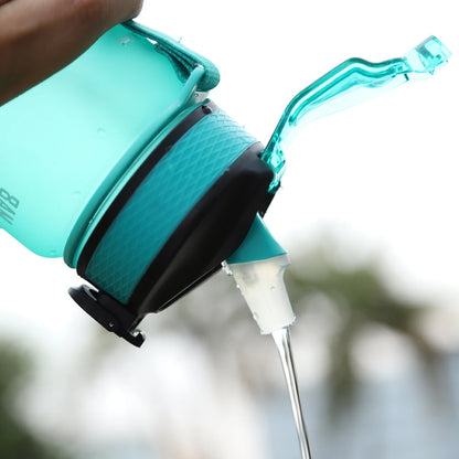 "Botella de Agua Deportiva 1L con Pajita - Libre de BPA | Perfecta para Gym"